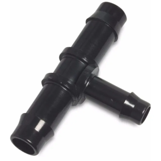 PVC T-stuk 90°, verlopend 13 x 10 x 13 mm