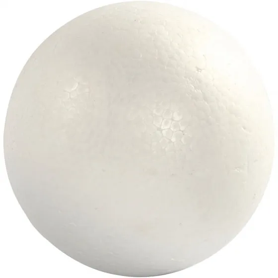 styropor-model Bal 14,8 cm wit per stuk